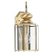 Sea Gull Lighting 8509-01 Single-Light Classico Outdoor Wall Lantern with Clear Beveled Glass, Antique Brass