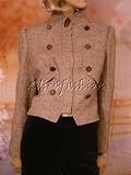 Giorgio Armani - $2295 New GIORGIO ARMANI Brown Tweed Button Jacket 12 / 46