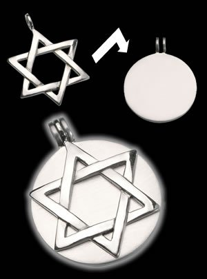 Stainless Steel Star of David Pendant