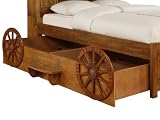 Powell Dakota Dark-Rustic-Pine Trundle Bed with Divided Storage