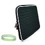 Dell Inspiron Mini 12 Black Slim Padded Netbook Carrying Sleeve + A Live*Laugh*Love Wrist Band!!! (Laptop Not Included)