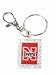 Licensed Nebraska Corn Huskers Keychain with Rhinestones Fashion Jewelry