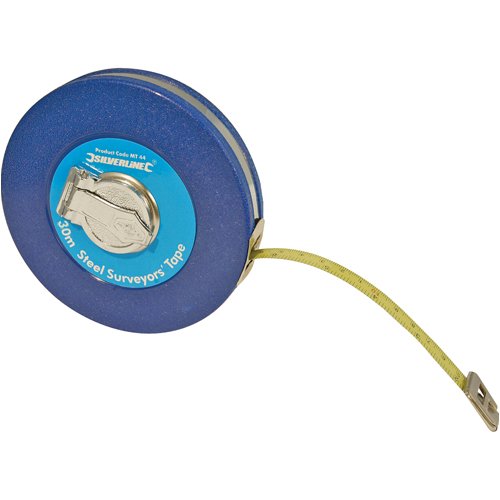Silverline MT42  Landvermesser Stahlma&szlig;band, 30 m