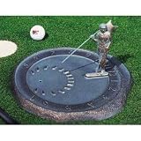 Outdoor Living : Sundial - Golfer (Verdigris) (12" Diameter)