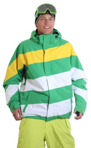 LIGHT Herren Snowboardjacke Folsom III, kelly green/white/yellow, L, FA538-10_361 Preisvergleich