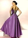 Taft - Abendkleid mit geschnürtem Rücken flieder
