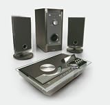Design-Anlage MS-1239 100W mit Subwoofer, MP3, WMA, CD, USB, SD/MMC-Slot - 