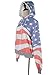 Anna-Kaci Red White and Blue American Flag Zip Up Fashion Hoodie Jacket