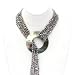 HinsonGayle Glamour Collection "Cleopatra" Silver Six-Strand Cultured Pearl Lariat Necklace 35 Inches