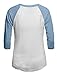 RubyK Womens Lightweight Round Neck 3/4 Sleeve Raglan Baseball T Shirt