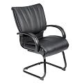 Mid-Back Leather Plus Guest Chair - Black