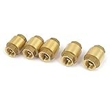 uxcell　チェックバルブ　縦型　真鍮　スプリング　1/2BSP メネジ　5個入り