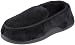 Isotoner Men's Microterry Slip On, Large, Black