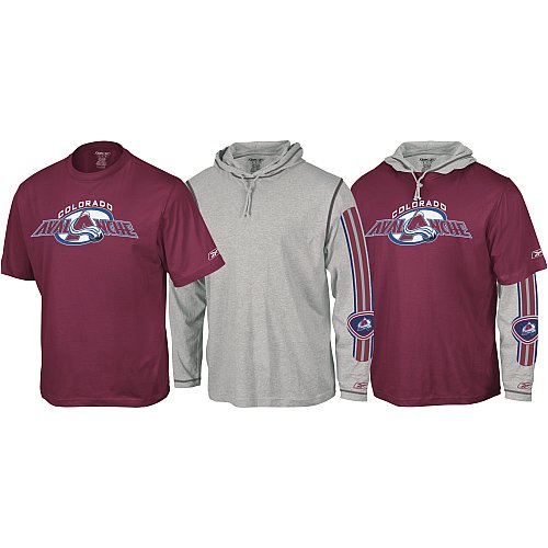 Reebok Colorado Avalanche 3 in 1 Hoodie and T-Shirt Combo