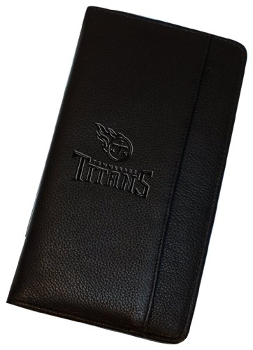 NFL Tennessee Titans Debossed Black Leather Travel Doc Carrier