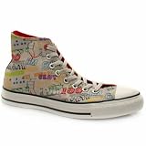 Converse Red All Star Hi Top - 9 Uk - Grey - Fabric