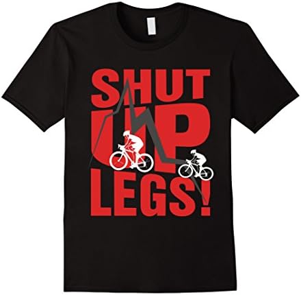 Men's SHUT UP LEGS Cycling Biking Funny T-shirt Jersey Shirt XL Black