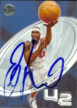 Elton Brand autographed Basketball Card (Los Angeles Clippers) 2004 Fleer E XL #24