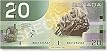 Canadian $20 Bill Bank of Canada Banknote in Canadian Dollars