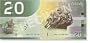 Canadian $20 Bill Bank of Canada Banknote in Canadian Dollars