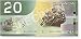 Canadian $20 Bill Bank of Canada Banknote in Canadian Dollars