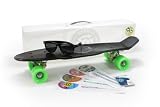 Stereo Vinyl Cruiser Plastic Complete Skateboard (Black, 22.5x6-Inch)
