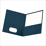 Oxford Twin Pocket Folders, Letter Size, Dark Blue, 25 per Box (57538)