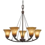 Golden Lighting 7158-5 RBZ Accurian RBZ Five Light Chandelier, Rubbed Bronze Finish