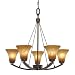 Golden Lighting 7158-5 RBZ Accurian RBZ Five Light Chandelier, Rubbed Bronze Finish