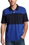 Nautica Men's Short Sleeve Striped Polo,Twilight Sky,Small