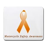 Motorcycle Safety Awareness Ribbon Mouse Pad