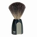 M&Uuml;HLE "hjm" Black Badger Hair Shaving Brush Black/Grey  Handle &Oslash;21