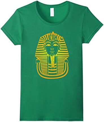 Women's King Tutankhamun Mask Ancient Egypt Tshirt XL Kelly Green