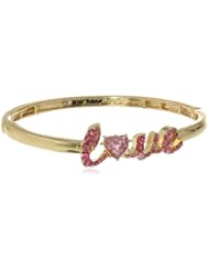 Betsey Johnson "Iconic Pinkalicious" Love Stretch Bangle Bracelet, 7.5"