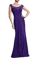 Chiffon Cap Sleeves Illusion Lace Vintage Natural   Waistline Wedding Dress 