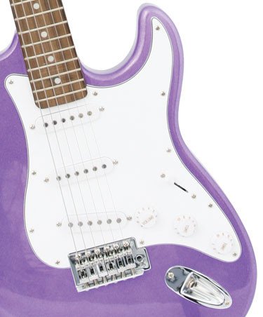 Crescent 39 Inch Purple Premium Electric Guitar with Accessories, Strap, Gig Bag, Extra Set of Strings, Amp Cord, Pitch Pipe Tuner and Picks