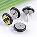 PiercingJ 2pcs Bat Batman Disc Plug Fake Cheater Earring Ear Ring Stud Barbell P...