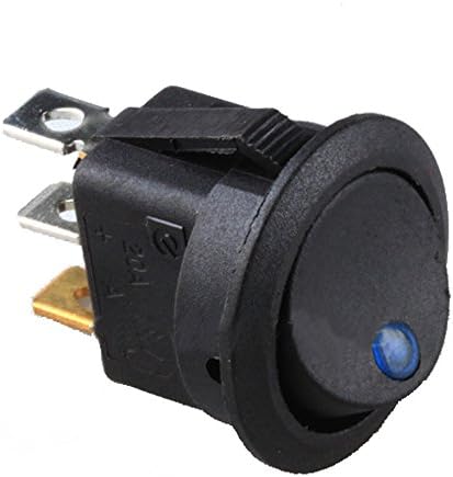 Atongmu Car Round Dot Blue Led Rocker Toggle Switch Pack of 10