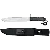 Tactical Survival Knife Fixed Blade Silver