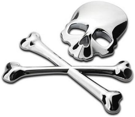 3d Skull Metal Skeleton Crossbones Car Motorcycle Sticker Label Skull Emblem Badge Car Styling Stickers Accessories Decal