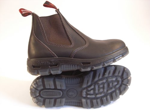 Redback USBOK Chelsea Boots Claret Brown with Steel Toe Cap from Australia (UK size 7)