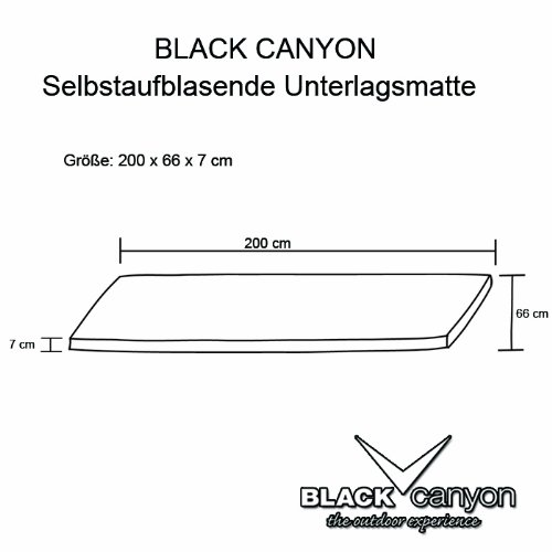 BLACK CANYON Matelas auto gonflable 200 x 66 x 7 cm Vert