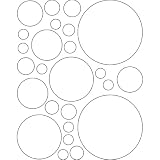 Instant Murals 25 Polka Dot Wall Transfer Stickers - White