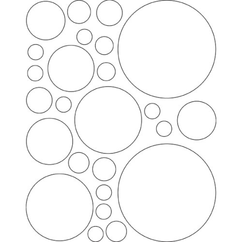 Instant Murals 25 Polka Dot Wall Transfer Stickers - White