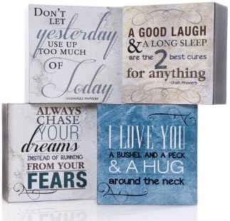 QUOTE BLOCKS ASSORTMENT OF 4 5X5