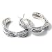 Floral Shaped Clear Crystal Hoop Earrings Fashion Jewelry