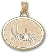 Dodge Script "Dodge" Oval 5/8" Charm/Pendant -14K/10K, Stainless Steel or Gold Plated