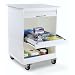 TrippNT 50591 Polyethylene 2' Maui Lab Island Cart with 3" Casters, 24" Width x 34.75" Height x 24" Depth, 1 Shelf