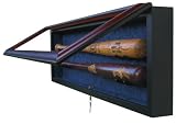 Homeplate Heroes 2 Bat Mahogany Wood Display Case
