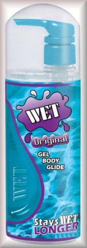 Wet Original Water-Based Gel Body Glide Personal Lubricant 18.7 oz Bottle with Pump